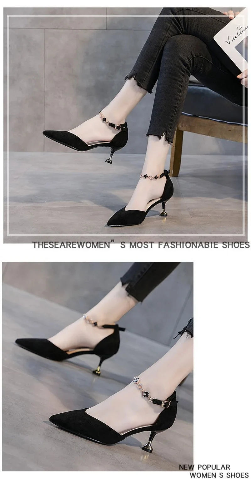 New fashion dinner party dance design style mature senior all-match small skirt Internet celebrity same high heels