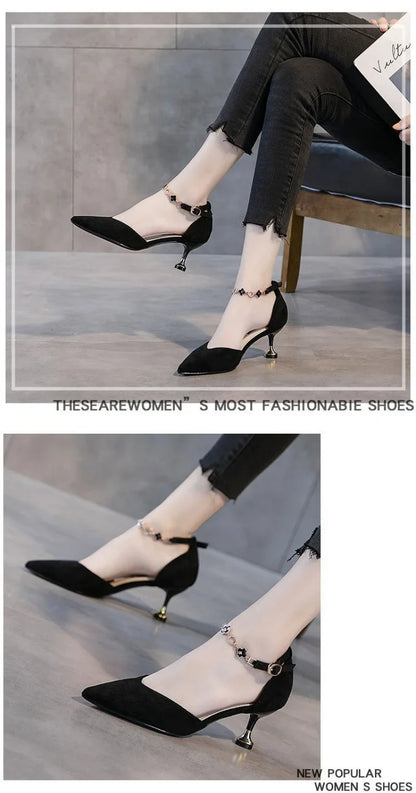 New fashion dinner party dance design style mature senior all-match small skirt Internet celebrity same high heels