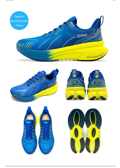 Cushioning Running Shoes For Men Suitable Heavy Runners Lace Up Sports Women Non-slip Outdoor Athletic Male Sneakers