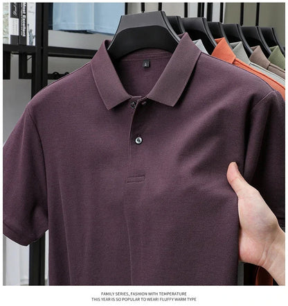 20 Colors Men's 100% Cotton Polo Shirt - Summer Casual Breathable Tee,Ideal for Golf and Sports,Business Casual,Silk-Like Finish