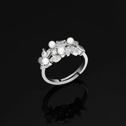 High Quality Zirconia Pearls 4pcs Jewellery Necklace Set Prom Wedding Jewelry Set Bridal Party Accessories