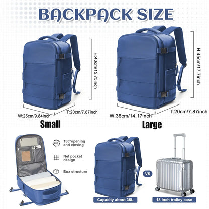 Travel Backpack for Women Men, Ryanair Backpack 40x20x25 Cabin Airplane Luggage EasyJet 45x36x20 Backpack Business Laptop Bag
