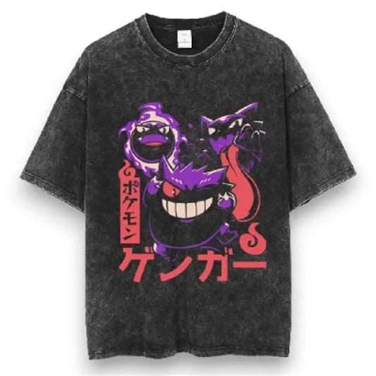 Vintage Wash T-Shirt Man Women Short Sleeve Tee Casual Top Y2k Summer