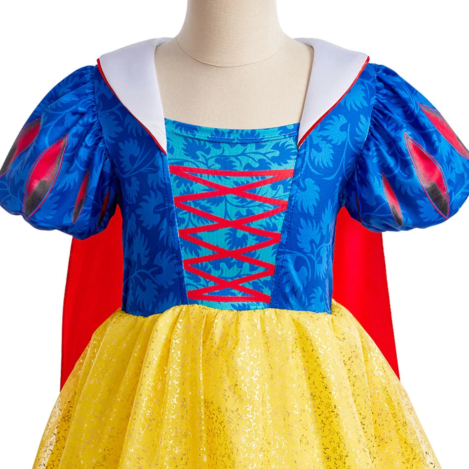 2025 Kid Elsa Anna Costume Girl Birthday Floral Dress Children Snow Queen Performance Fantasy Princess Evening Halloween Costume