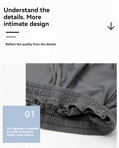 2026 Summer Ice Silk Elastic Joggers Pants for Men Women Thin Trendy Loose Sports Casual Couples Comfortable Straight Leg Tights