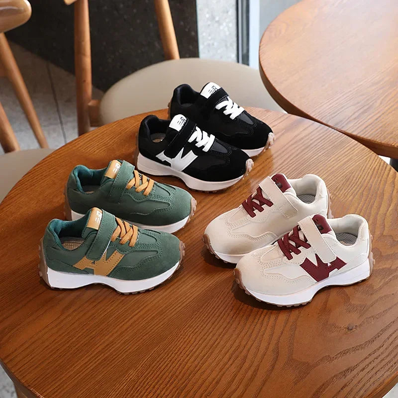 Children Tennis Shoes Patchwork Versatile Boys School Basketball Shoes Kids Fashion Causal Girls Outdoor Sneakers Breathable