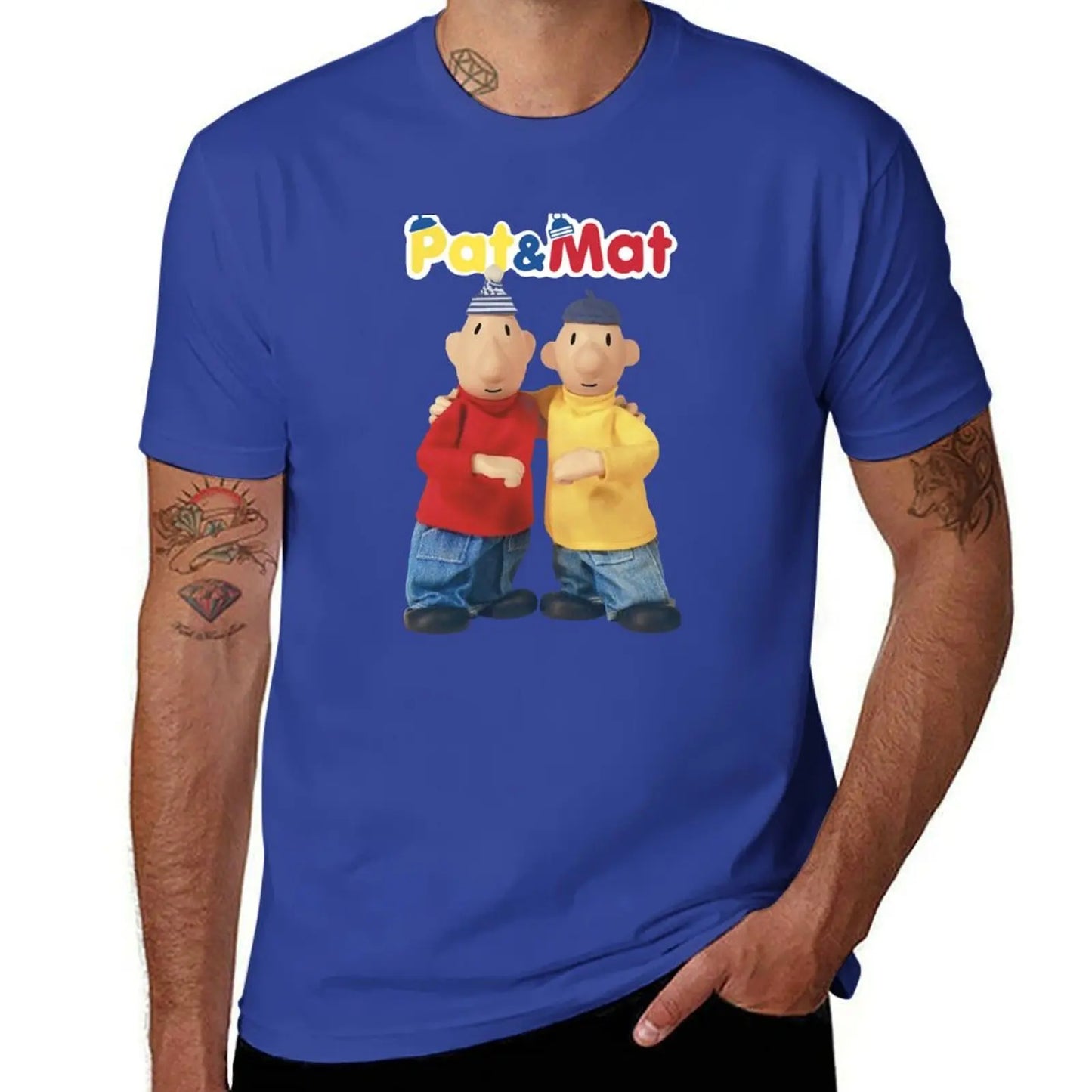 Pat & Mat T-Shirt customs quick drying blacks sports fans mens vintage t shirts