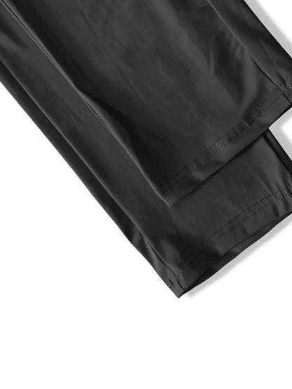 Men's Casual Pants High Elastic Fiber Drawstring Zipper Pocket Quick Dry Sports Pants Baggy Joggers Football Hiking Man Fishing