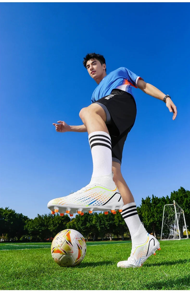 Soccer Shoes FG/TF Man Outdoor Training Football Boots Woman Sneakers Ultralight Non-Slip Sport Turf Soccer Cleats Large Size