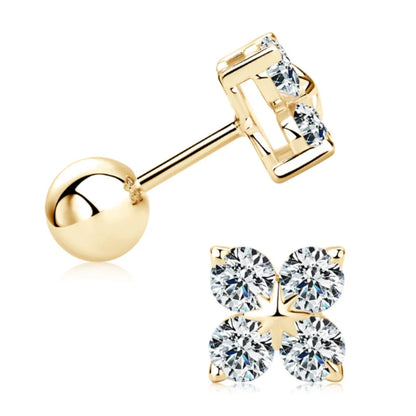 100% 925 Sterling Silver Real 0.8 Carat D Color Moissanite Stud Earrings For Women Sparkling Party Gifts Fine Jewelry
