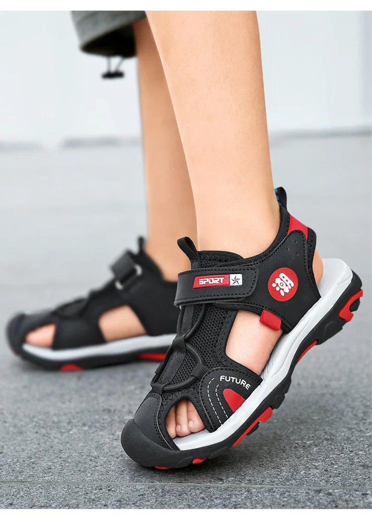 Summer Beach Shoes Kids Closed Toe Anti-collision Sandals Breathable Children Casual Walking Sandals For Boys And Girls