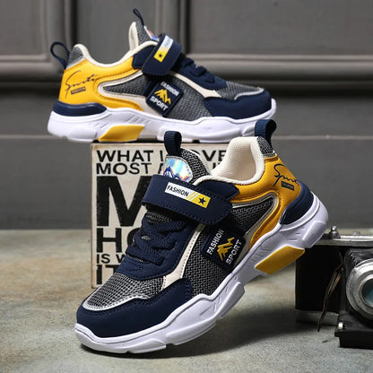 Kids Mesh Running Shoes Fashion Youngsters Teens Casual Walking Students Sneakers Breathable Soft Children Outdoor Sports Tennis