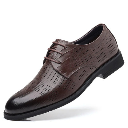Men's Business Dress Leather Shoes First Layer Cowhide Men Sandals Casual Shoes Inner Height Increase Shoes