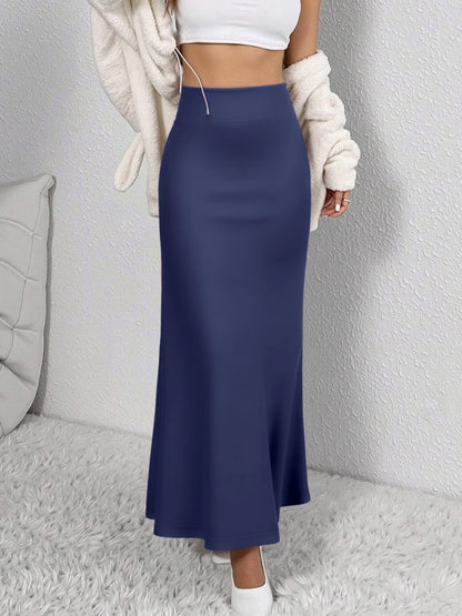 Women Midi Skirt High Waist A line Flowy Hem Breathable Material Perfect for Fashion Shoots Casual Streetwear Daily Errands