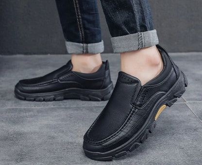 New Spring  Autumn Men's Casual Shoes British Middle aged Dad Shoes Fashion Business Leather Shoes
