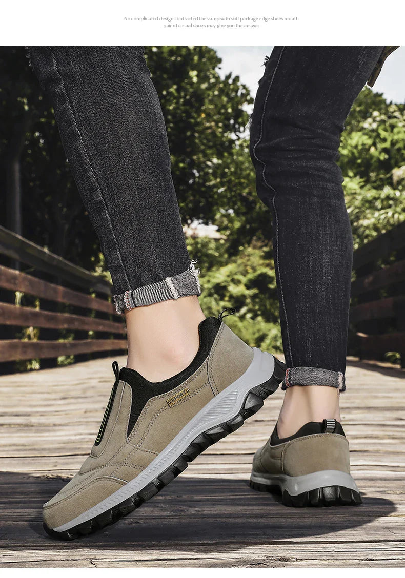 Outdoor Comprehensive Training Shoes Casual Men's Shoes Breathable Suede Leather Shoes Non-slip Walking Shoes Sports Shoes