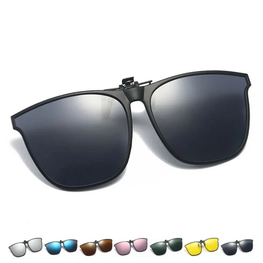 New PC Clip Sunglasses for Outdoor Fishing and Driving. Clip Sunglasses for Day and Night Use.