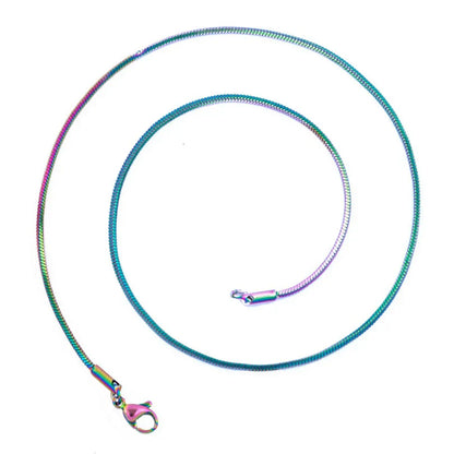 45/50/60/70cm Snake Long Chain Necklace Stainless Steel Necklaces For Women Men Jewelry Neck Chokers Catenina Collana
