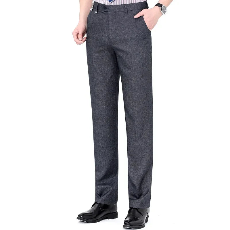 Men's High-End Summer Wool Blend Trousers, Traf Suit Pants,Business Formal , Man Pants,Wool Dress Pants for Men