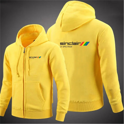 New Men's Fashion Sinclair Zx Spectrum Hoodies Long Sleeve Zipper Hoodie Hooded Fleece Sweatshirts Casual Sports Men Clothing