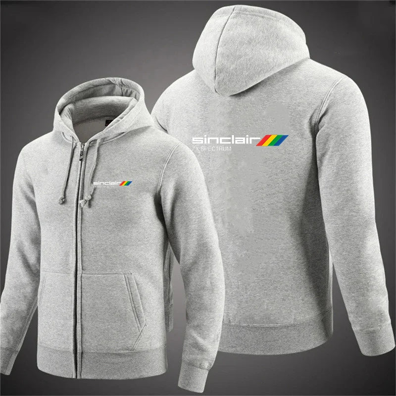 New Men's Fashion Sinclair Zx Spectrum Hoodies Long Sleeve Zipper Hoodie Hooded Fleece Sweatshirts Casual Sports Men Clothing
