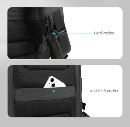 Waterproof Roll-Top Backpack for Men Large Capacity Expandable 17 Inch Laptop Bag Leisure Travel Backpack Hiking Camping Bags