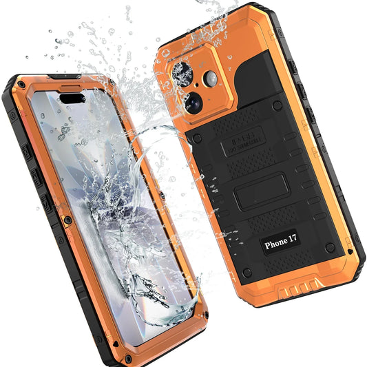 Case For iPhone Air 17 Pro Max 17Pro 17 IP68 Waterproof Metal Heavy Duty Shockproof Cover Glass Screen Protector