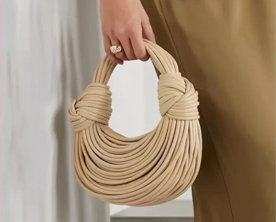 Luxury Designer Handbags Hand-woven Noodle Bag Knot Bag silver Dinner Bag
