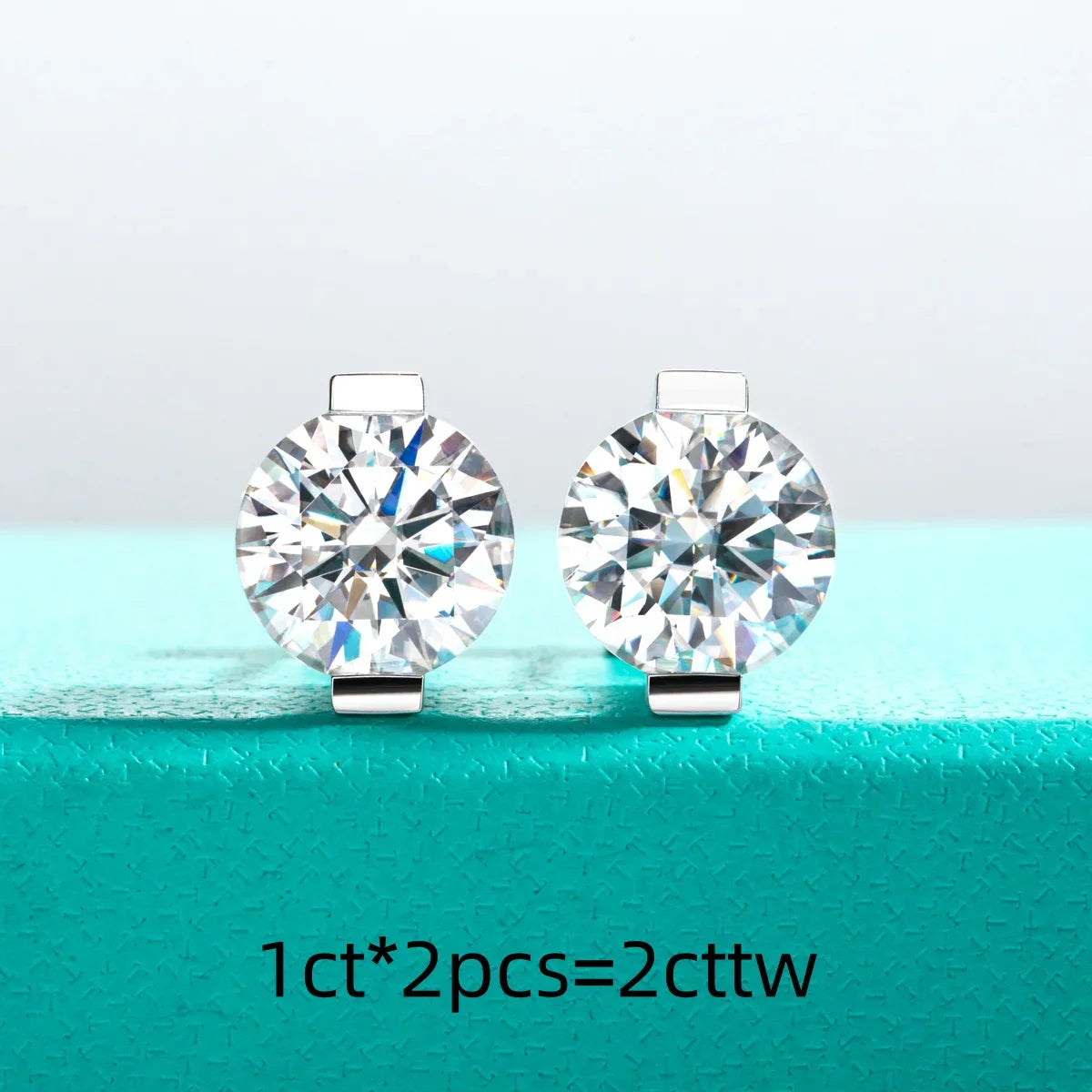 1cttw-6cttw Moissanites Earrings 925 Sterling Silver D Color VVS1 Moissanite Classic Stud Earrings for Woman Jewelry