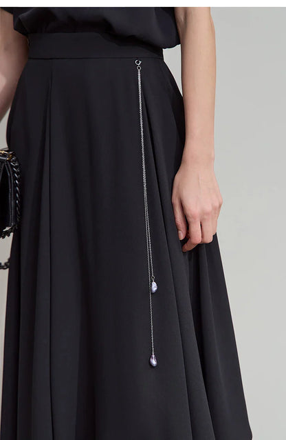 Minimalist Office Lady Skirts Women 2025 New Summer Solid Loose Asymmetric Large A-line Skirt Female Fashion 12542168