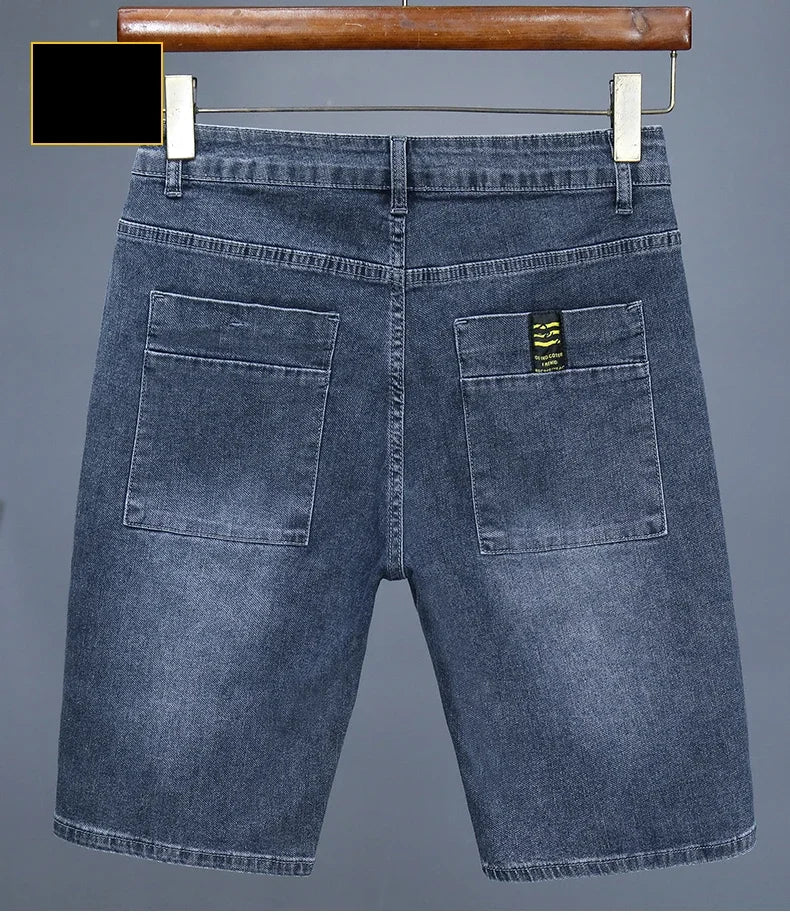 Men's Straight Casual Denim Shorts Simple Solid Cargo Slim Jeans Comfortable Breathable Bermuda Short Pants Summer 2025 Y2K