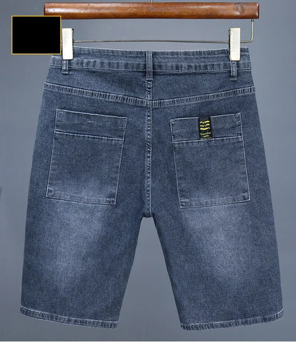 Men's Straight Casual Denim Shorts Simple Solid Cargo Slim Jeans Comfortable Breathable Bermuda Short Pants Summer 2025 Y2K
