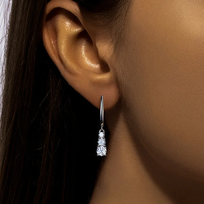1.8cttw D Color Moissanite Diamond Dangle Drop Earrings 925 Sterling Silver Earrings Charm for Women Jewelry Wholesale
