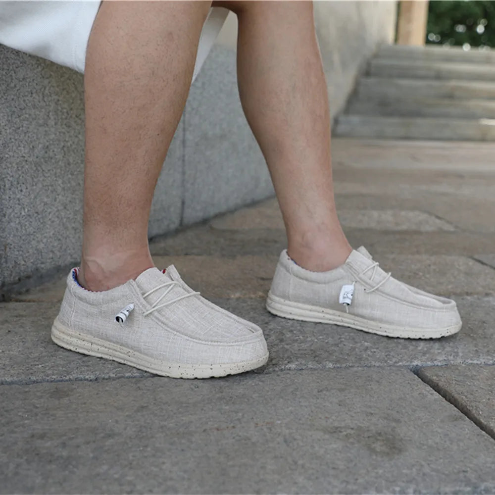 Plus Size Men's Solid Color Breathable Slip On Classic Loafer Shoes Comfy Casual Durable Lightweight Walking Shoes