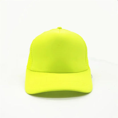 50 Color Unisex SummerTrucker Hat For Adult Net Baseball Cap Men Women Polyester Blank Mesh Adjustable Sun Hat Visor
