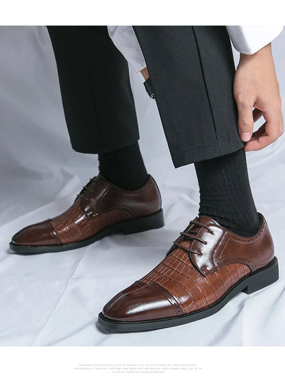 Classic Casual Business Shoes For Men High Quality Social Wedding Formal Leather Shoes Male British Men's Dress Shoes
