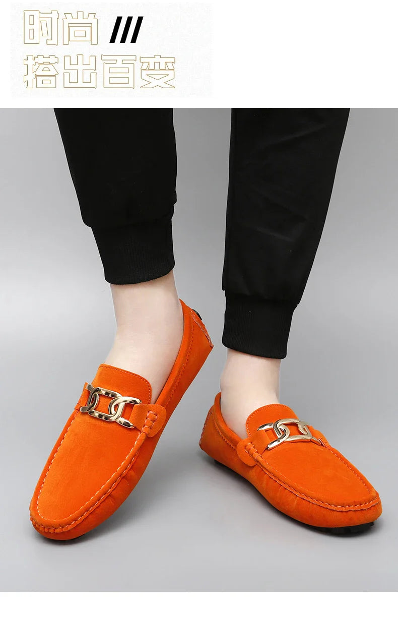 Sapatos Masculinos 2025 Novos Feitos à Mão Gorro Sola Macia Slip-On Casual Sapatos Preguiçosos Respiráveis ​​Trbottomy Mais Fáceis de Combinar Tamanho Grande