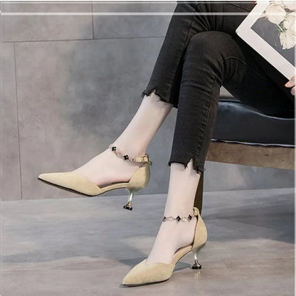 New fashion dinner party dance design style mature senior all-match small skirt Internet celebrity same high heels
