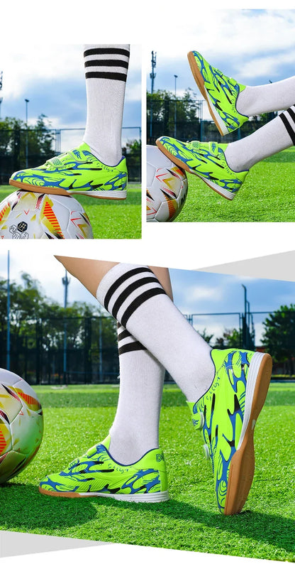 New Hot Kids Soccer Shoes School Football Boots Boys Girls Cleats Grass Sneakers Child Outdoor Athletic Training Sports Footwear