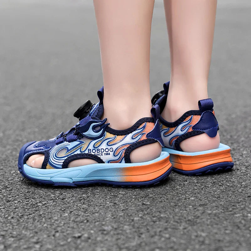 Children Sandals Lightweight Soft Sole Daily Wear Hollow Out Beach Shoes Anti Slip Wear-resistant Versatile Sports Leisure Shoes