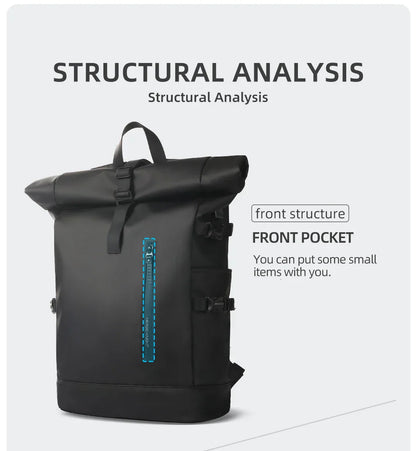 Expandable Travel Backpack Men Large Capacity Waterproof 15.6” Laptop Bag Hiking Rucksack Cycling Daypack Bag with USB Port