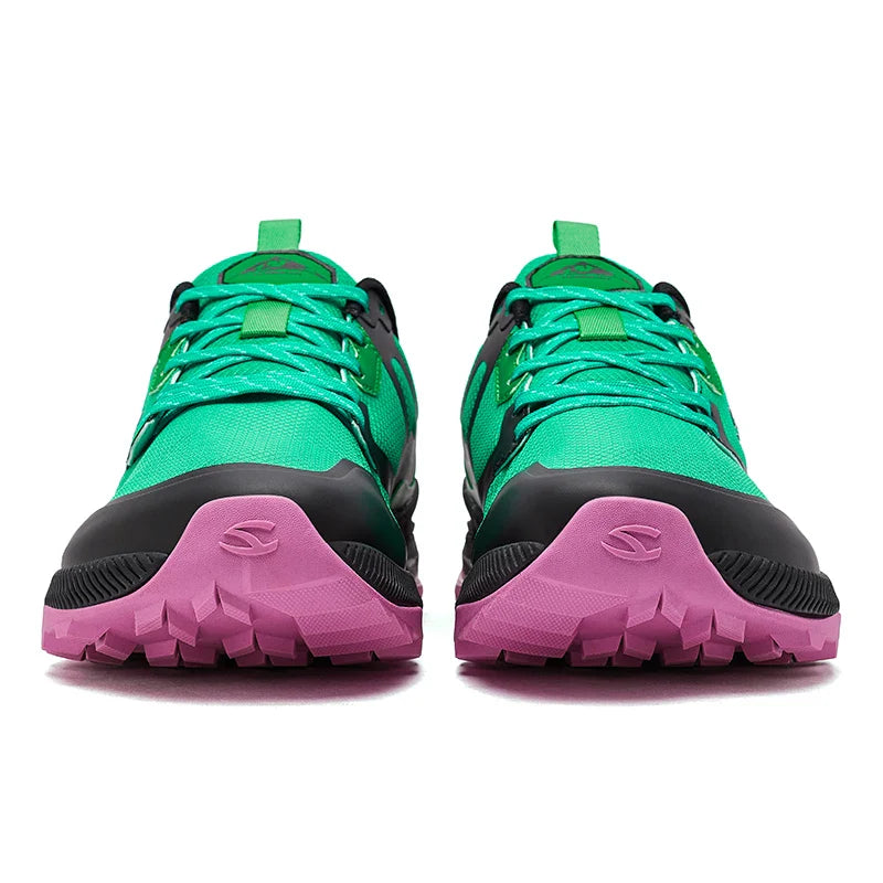 Unisex Hiking Sneakers Lace-Up Walking Shoes Outdoor Travel Artificial Leather Sneakers