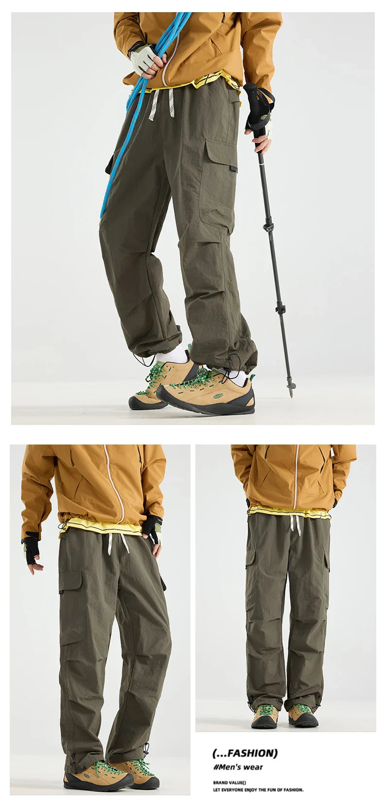 2026 New Men's Water-repellent Hiking Pants Scratch Resistance Fashion Cargo Pants Breathable Trousers Fishing Camping Pants