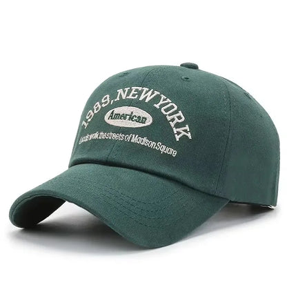 Embroidery 1989 New York Baseball Hats Washed Cotton Cap for Men Women Adjustable Snapback Caps Baseball Cap Letter Dad Hat Hot
