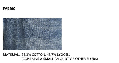 Fashion Men's Heavyweight 369g Bamboo Lyocell Jeans For Men's Spring And Autumn 2026 New Clanfit Straight Casual Pants