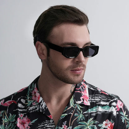 black classic retro designer branded concave irregular thick frame men women fashion sunglasses