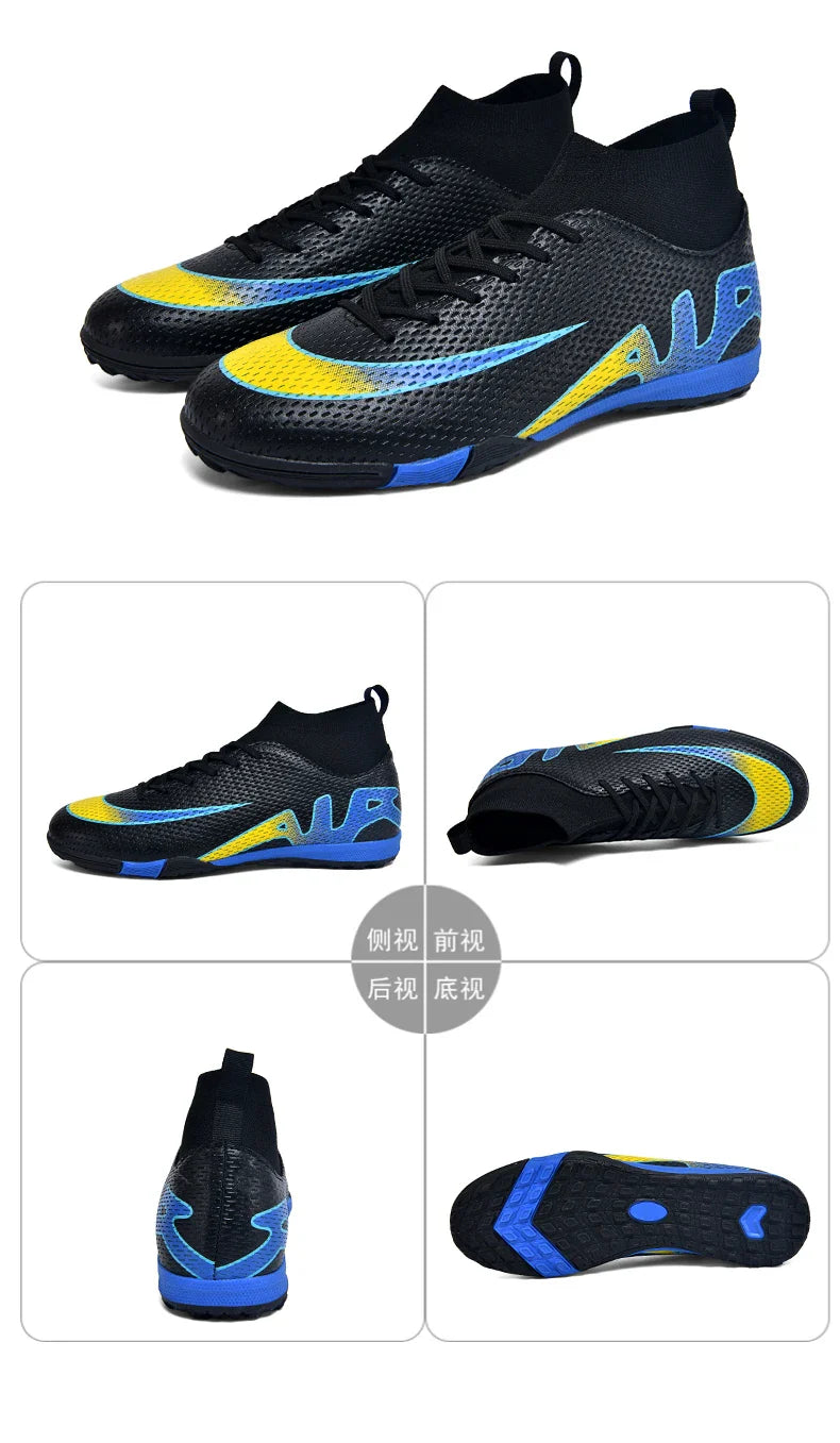 Men Professional Soccer Cleats FG/TF Football Boots Non Slip Breathable Training Shoes Outdoor Match Sneakers Grass Turf Sports