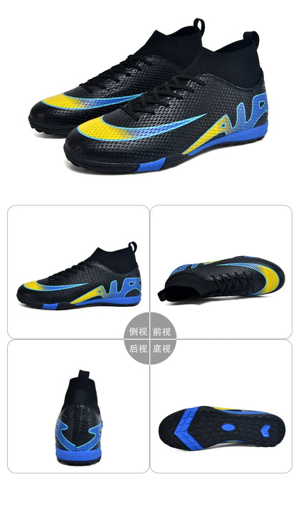 Men Professional Soccer Cleats FG/TF Football Boots Non Slip Breathable Training Shoes Outdoor Match Sneakers Grass Turf Sports