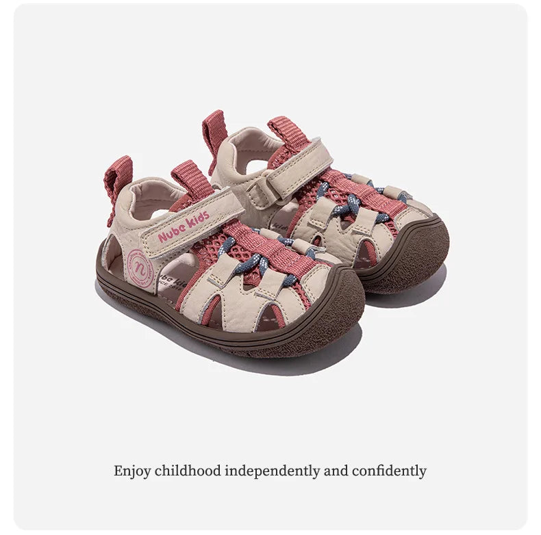 High Quality Children Sandals Summer Kids Beach Shoes Sport Sandals Little Boys Girls Close-toed Sandals Pink, Black, Khaki