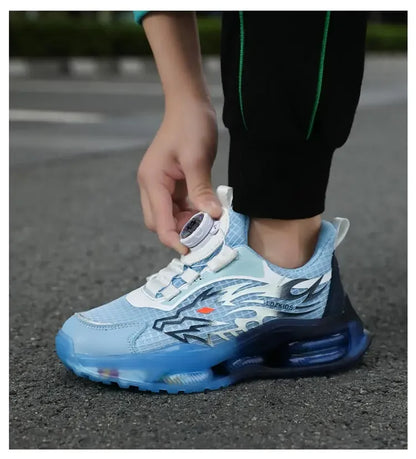 New Anti-skid Leather Kids Sneakers for Boys Running Walking Lightweight Casual Shoes With Fashion Dragon Pattern Size 28-39